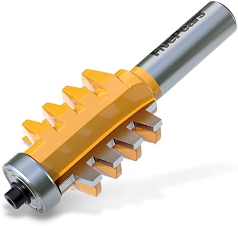 FIVEPEARS 1/2" Shank Finger Joint Router Bit, Reversible, Tungsten Carbide, 1 Flute, Perfect for Woodworking
