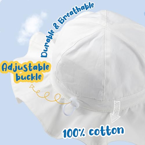 Baby Sun Hat Kids with UPF 50+ Sun Protection Wide Brim Adjustable Beach Hats for Boys Girls3