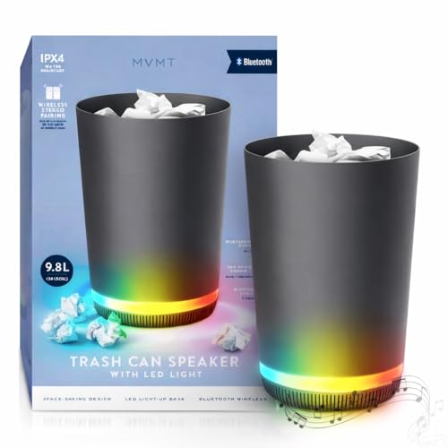 Caneca de Basura con Bocina Bluetooth y Luz LED 9.8 L