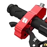 PLORIS by Monster Fairings Motorcycle Handlebar Grips, Heavy Duty Adjustable Anti Theft Motorcycle Lock for Protection (Red)