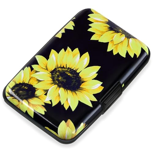 Mayski Credit Card Holder for Women RFID Blocking Wallet, Sunflower