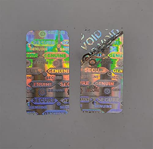 Image of LEPAH Secure Genuine Hologram Stickers,15mm x 30mm, Silver,2500 Pcs | Void Tamper Evident Labels Precut in Sheet Form