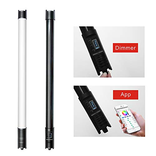 Yidoblo 320pcs LED RGB Video Tubes Light LT-RGB2 dimmerble app Control Photography Shooting Light wtih 12 Lighting Effects20w,68x4cm (RGB LT-WY2BB)