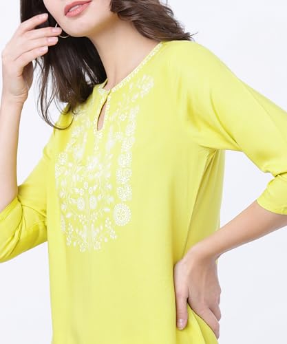 Image of Vishudh Women's Kurta | Comfortable Ethnic Wear for Daily Use | Lightweight & Breathable Indian Top