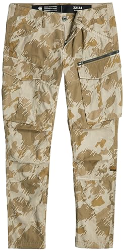 G-STAR Rovic Zip 3D Regular Tapered Pants Men's, Multicoloured (Dk Brick Gd Glitch Beach Camo D02190-d955-h174), 32W x 32L4