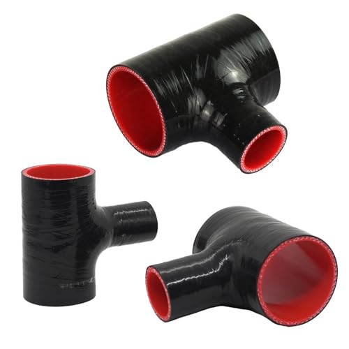 Coche Manguera Admisión Manguera Silicona T 3 Vías (51-76Mm) Intercooler Kit Turbo Válvula Descarga, Adaptador Acoplador BOV Tubo Forma T 4 (25/34 Mm)(70x34mm)