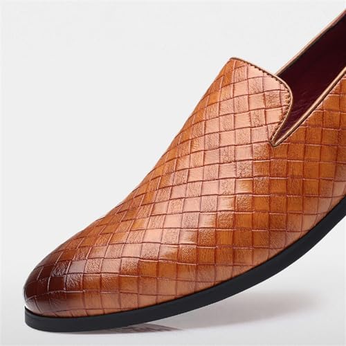 Low Top Round top Flat Heel Loafers for Men's Comfortable Lightweight Slip on Oxfords Business Non-Slip Wear Resistant Moccasins Comfort Soft Sole Casual Shoes4