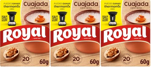 Royal Cuajada, Preparado en Polvo 20 raciones, Pack 5 x 12 g - 60 g (Paquete de 3)
