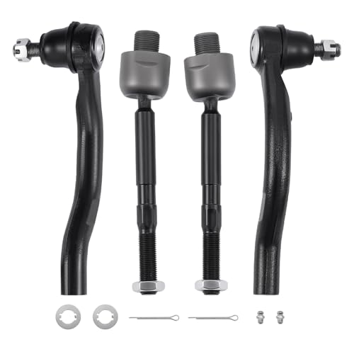 BDFHYK 4pcs Tie Rod Ends Kit Compatible with Honda Accord 2013-2017,2*Outer ES801001 ES801000+2*Inner EV800896