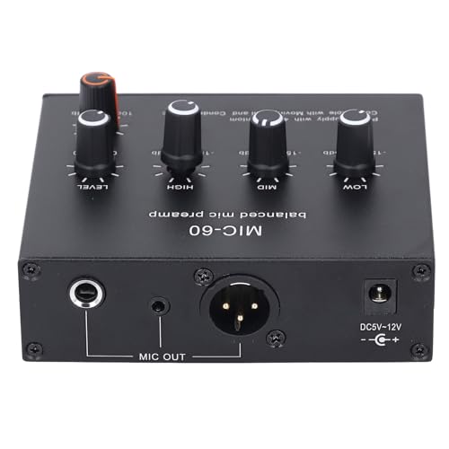 Préampli mic gain booster Fafeicy alimentation 48V pour micro dynamique - 6