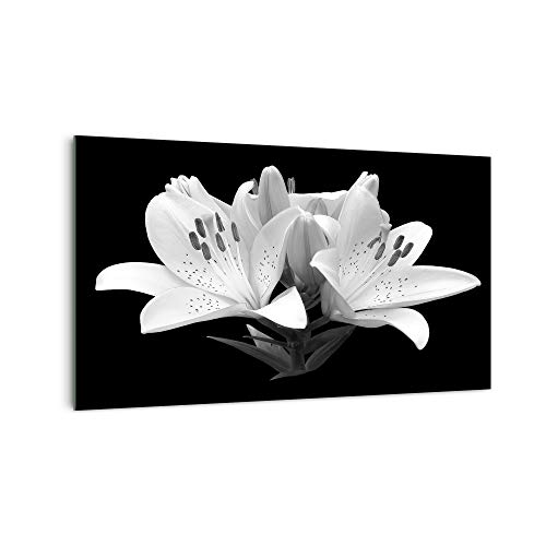 Küchenrückwand 'Schöne Lilienblüten' in div. Größen, Glas-Rückwand, Wandpaneele, Spritzschutz & Fliesenspiegel