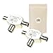2x Raddoppiatore Antenna TV Connettore 1 entrata Maschio 2 entrate Femmina 2 Vie