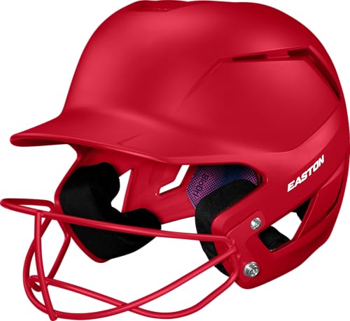 Easton | Z50 Batting Helmet with Softball Mask | Softball | Matte | Red | Medium/Large (7" - 7 5/8") product photo