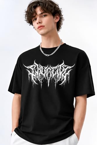 Image of Men Graphic Print Oversized T-Shirt | T Shirt for Men | Premium Cotton Half Sleeve Casual Streetwear Tee