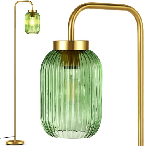 LEDIKON Mid Century Modern Gold Floor Lamp with...