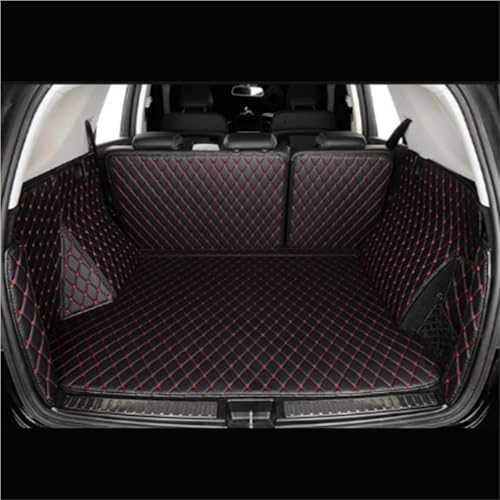 Tapis de coffre Peugeot 2008 P24 noir et rouge sur mesure