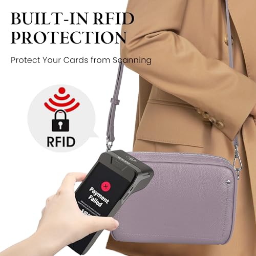Image of befen Genuine Leather Crossbody Bags for Women, RFID Leather Purses