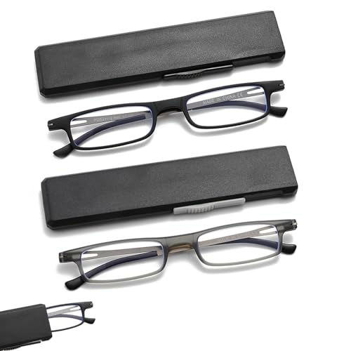 Lunettes de lecture ultra minces en TR90 de qualité supérieure avec étui rigide