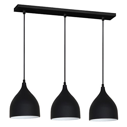Preisvergleich Produktbild Alumi black / white 3 Hängelampe Deckenleuchte Deckenlampe Kronleuchter