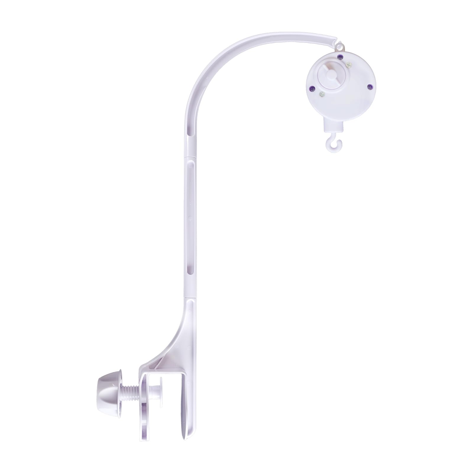Baby Crib Mobile Arm with Music Box Spin Motor(24 inch ), AICMEI Nursery Decor Hanger -DIY Toy Decoration Move Bracket,Double nut Adjustment and Fixing