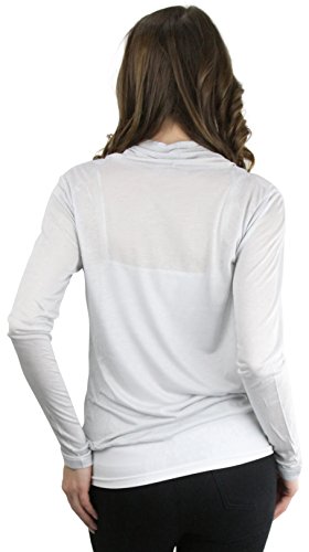 Image of ToBeInStyle Womens Open Front Long Sleeve Lightweight Asymmetrical Draped Cardigan with Side Pockets