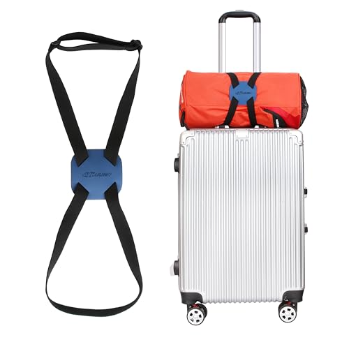 Image of GUANJUNX Luggage Straps for suitcases, Bag Bungees Travel Accessories Belt | Bag Bungee for Luggage,Adjustable Size Luggage Straps and High Elastic Travel Accessories , Free Your Hand on Traveling