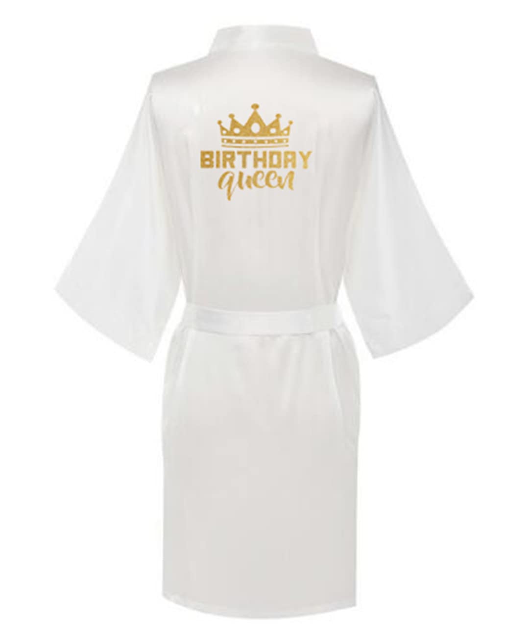 Suwequest Abito da festa di compleanno in raso pigiama vestaglia pigiama kimono accappatoio, Come da immagine., M