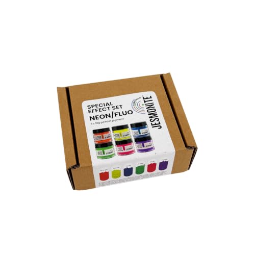JESMONITE Neon Pigmente Set - 6 Farben Pulver für Gießen und DIY