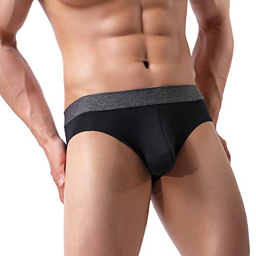 Mens Basic Briefs Lightweight Micro Mesh Comfortable Underwear Pack3