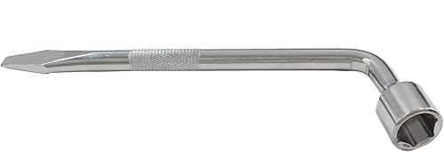 Miniatura 10 de Llave de neumático de repuesto para automóvil de 0.827 in, llave de neumático resistente, herramienta de reparación en forma de L con zócalo de