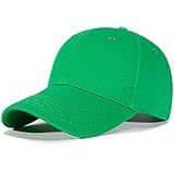 Bakicey Baseball Cap Unisex Outdoor Baseball Cap Kappe Baumwolle Baseball Mützen Erwachsenen Casual Reine Farbe Baseboard Baseballkappe Verstellbar Athletic Baseball Cap Kappe Damen Herren (Grün)