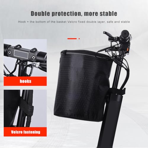 Fahrradkorb Vorne Rollerkorb E Scooter Korb Vorne, Rollerkorb Fahrrad Abnehmbare Lenkerkorb Tasche Mit Reflektierendem Gurt Für Scooter Balance Bikes