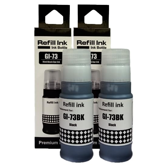 Image of KOSH GI-73 Ink Bottle Compatible for Canon Pixma G570, G670, G550, G650, G620 Printers (Black -2PIC)