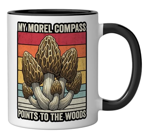 Taza de cerámica vintage Morel Mushroom 11 oz miniatura 2