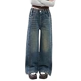 Blue Girls Black Jeans Baggy 10-12 Size Cute Ripped y2k Teens Comfy Trendy School outings Stylish Baggy Jeans Girls 10-12