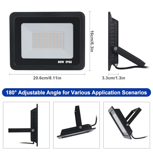 Projecteur 3000K eclairage luminaire exterieur puissant pour cour