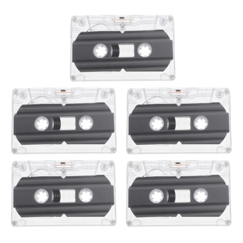 Cintas de microcassette vírgenes SECFOU de 30 min con estuche rígido transparente para grabación