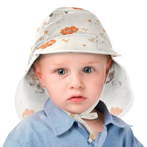 Kids Sunhat Baby Boys' Beach Caps Toddler Girl UPF 50+ Large Brim Travel Essentials Cute Cartoon Dogs2