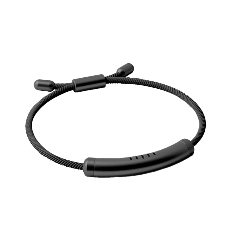 YOLAXGA Essential Oil Diffuser Bracelet Black Adjustable Locket
