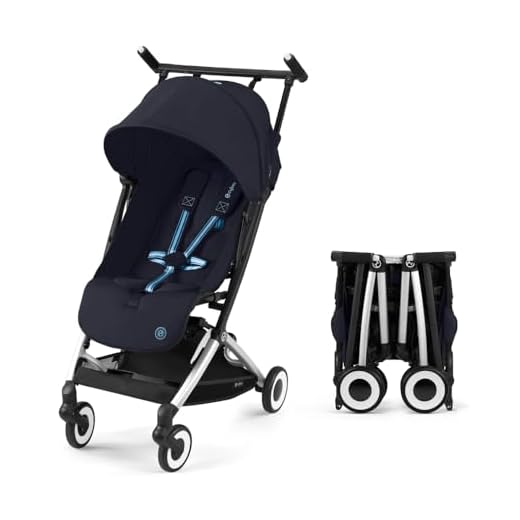 Cybex Libelle 2 Travel pockit Baby Stroller - Lightweight Carry-On Travel Stroller for Airplane with One-Hand Recline, Compatible with CYBEX Car Seats, Dark Blue