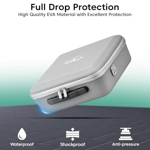 Sounce Air 3 Portable Carry Bag Protective Travel Bag Storage Case PU Hard Case with Shoulder Strap Accessories Case for DJI Air 3 Drone Accessories Waterproof, Shockproof (Grey) 6 41tZpoo0MjL