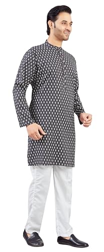 Image of Studio Shringaar Men's Cotton Relaxed Fit Straight Kurta