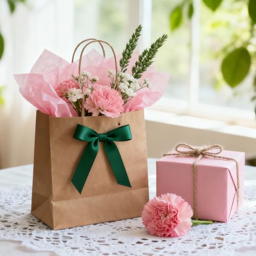 Image of Bobobag 100 Sheets Pink Tissue Paper 20 inchX14 inch Tissue Paper for Gift Bags, Gift Wrapping Tissue, Christmas Tissue Paper Anniversary Holiday Decoration Arts Craft