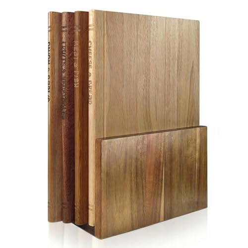 Juego de 4 Tablas de Cortar de Madera Sólida con Soporte Magnético miniatura 1