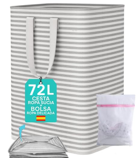 Cesto Ropa Sucia 80L, Cesta Ropa Sucia Impermeable con Asas, Cubo Ropa Sucia Plegable, Laundry Basket, laundry hamper, cesto ropa plegable, Bolsa Ropa Sucia, cesto roupa suja