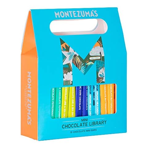 Montezuma's Mini Bar Library, Mini Chocolate Bars In Various Flavours, Gluten Free, 10 x 25g Mini Bars (250g Total) Cover