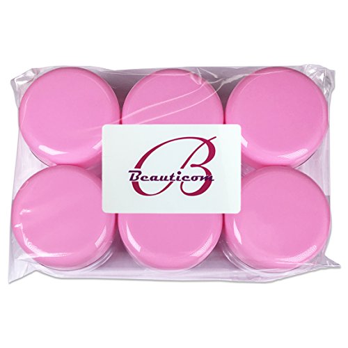 Beauticom 48 Pieces 30 Gram 30 ML (1 Ounce) Round Clear Small Jars with Pink Screw Cap Lid for Lip Gloss, Lip Balm, Hand Butter, Beard Wax, Scrubs, Lotion - BPA Free3