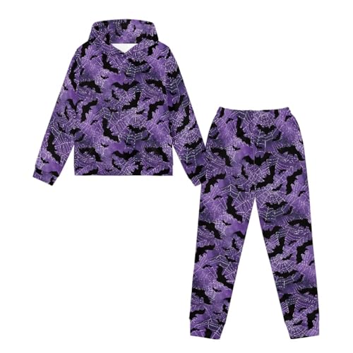 Pullover Hoodies and Sweatpants Kids 5-12Y Girls Sweatshirts and Sweatpants with Pocket3