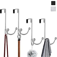 Over The Door Hooks, Door Hangers Hooks Heavy Duty Organizer Hooks for Living Room, Bathroom, Bedroom, Kitchen Hanging Clothes, Towels, Hats, Coats, Bags