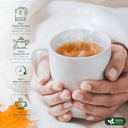 Image of FreshDrinkUS, Premium Wormwood Tea - 135 Tea Bags - Handcrafted Herbal Blend, Caffeine-Free - Smooth Taste & Naturally Refreshing.